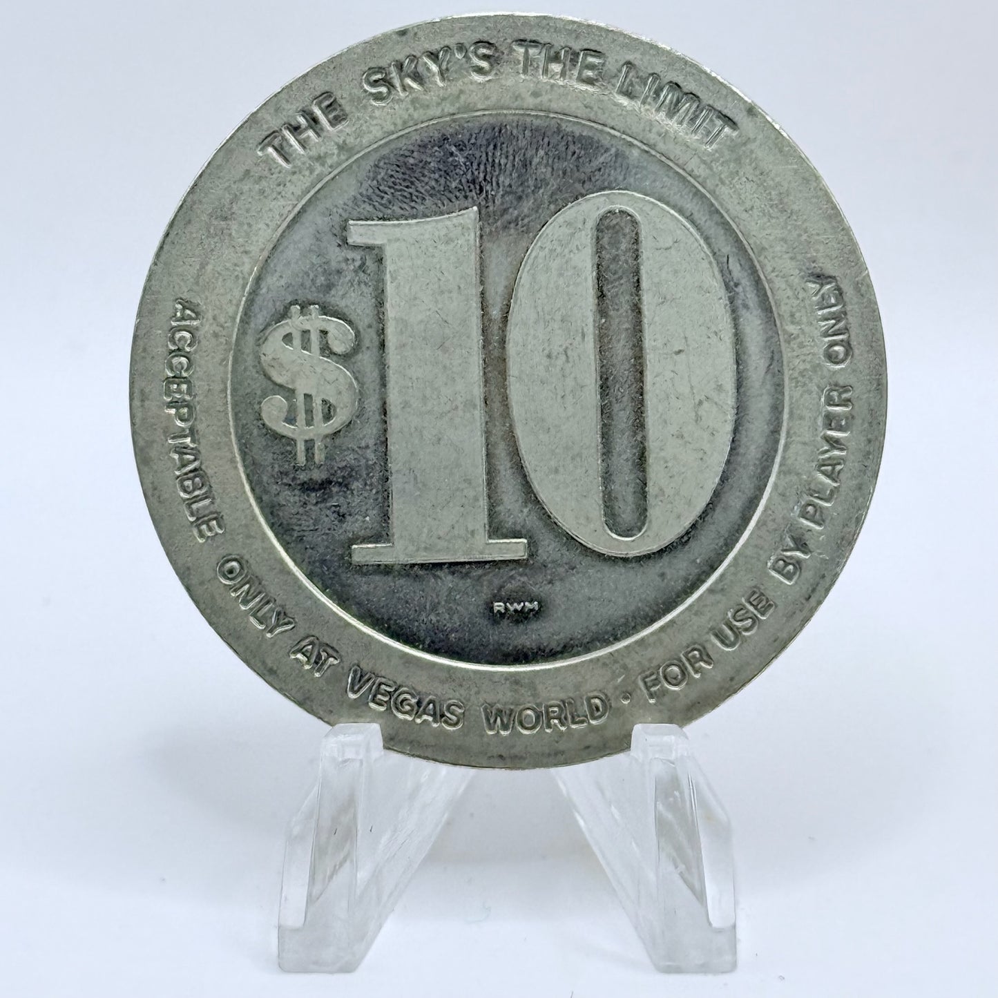 Vegas World Las Vegas Nevada 1987 $10 Slot Tokens