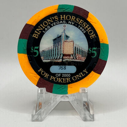 Horseshoe Club (Binion's) Las Vegas NV 1995 LE $5 Chip N2577