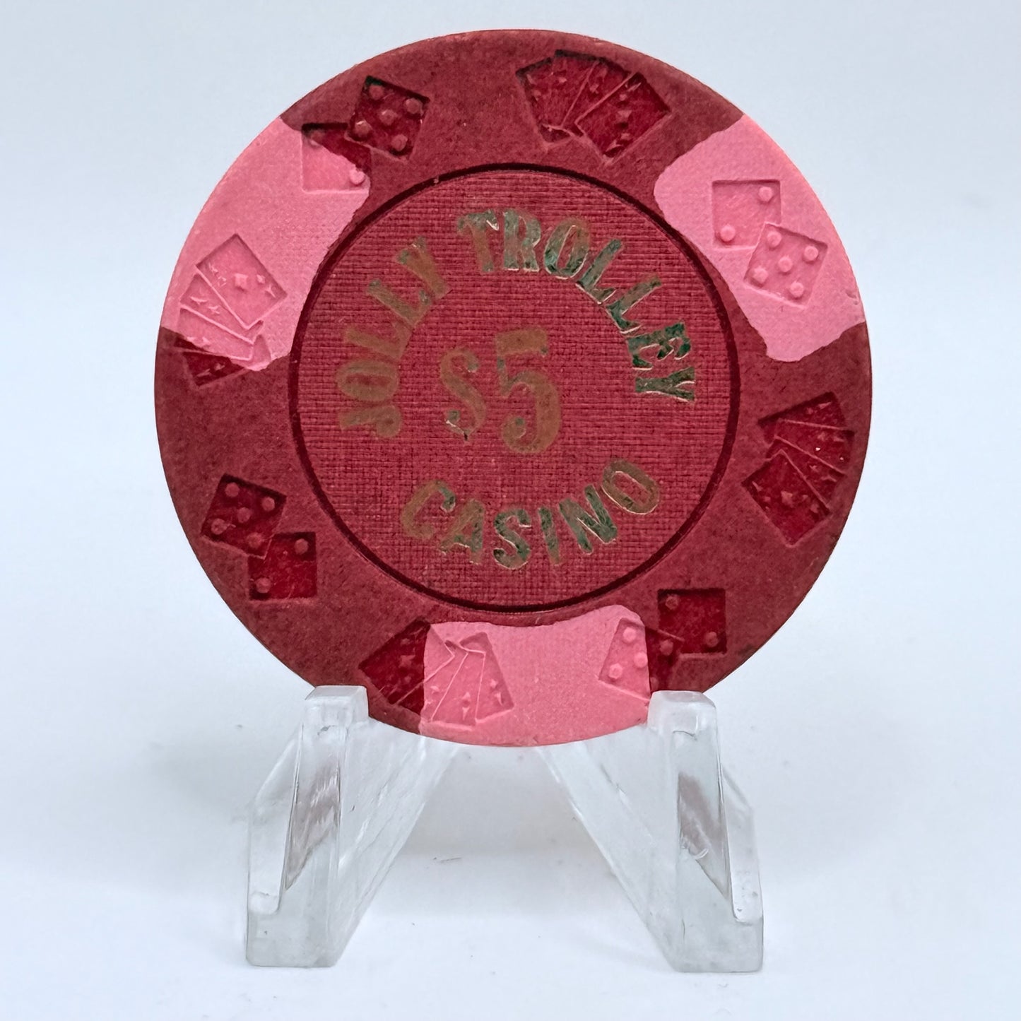 Jolly Trolley Las Vegas Nevada 1977 $5 Casino Chip N1815