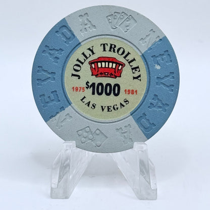 Jolly Trolley Las Vegas Nevada 1993 Series 1 LE $1000 Imitation Chip N6027
