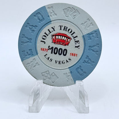 Jolly Trolley Las Vegas Nevada 1993 Series 1 LE $1000 Imitation Chip N6027