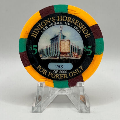 Horseshoe Club (Binion's) Las Vegas NV 1995 LE $5 Chip N2575