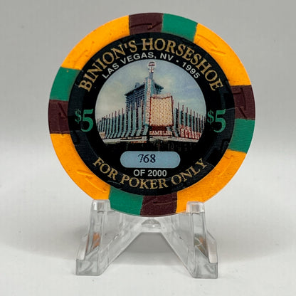 Horseshoe Club (Binion's) Las Vegas NV 1995 LE $5 Chip N2585