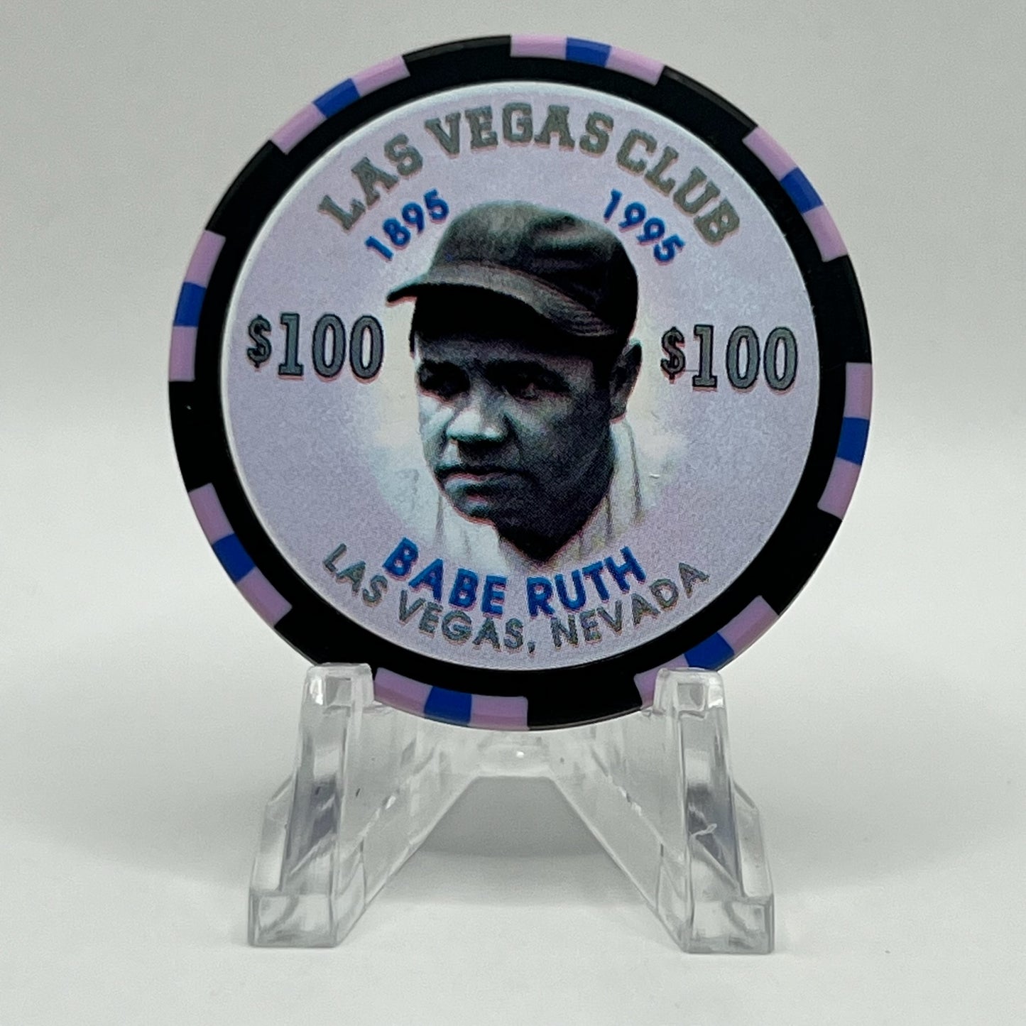 Las Vegas Club Las Vegas NV 1995 Babe Ruth LE $100 Chip N0455