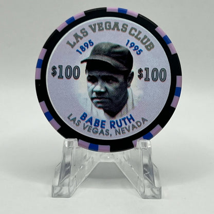 Las Vegas Club Las Vegas NV 1995 Babe Ruth LE $100 Chip N0455