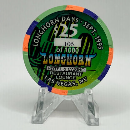 Longhorn Casino Las Vegas NV 1995 LE $25 Chip N2617