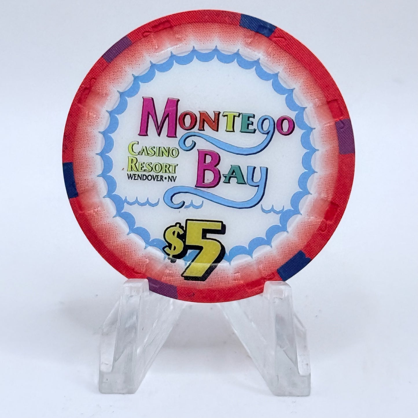 Montego Bay Wendover Nevada 2002 $5 Casino Chip E1571