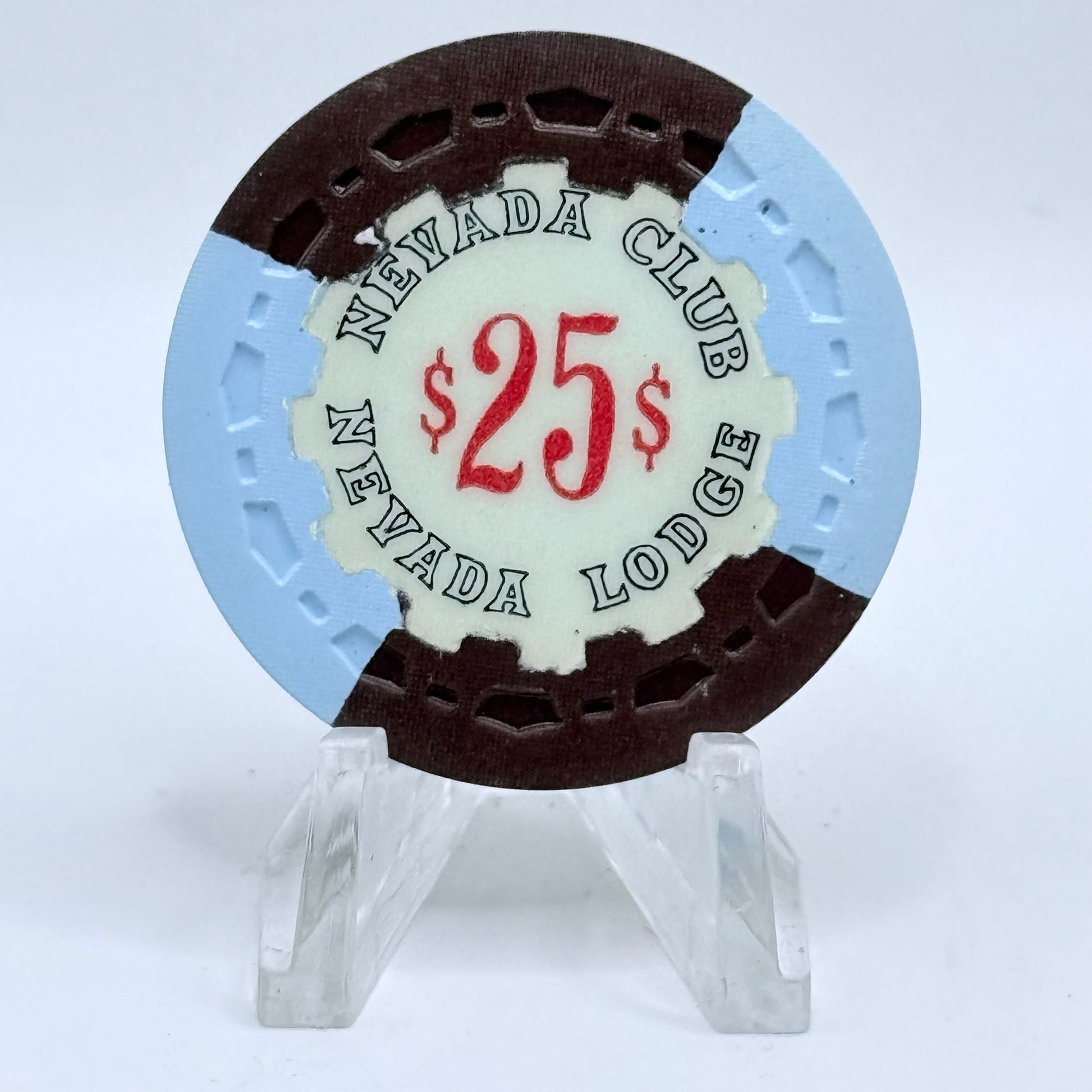 Nevada Club/Nevada Lodge 1966 $25 Casino Chip N5374