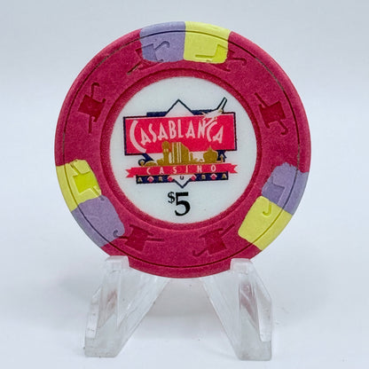 Casablanca Casino Palm Beach Aruba Series 1 $5 Casino Chip
