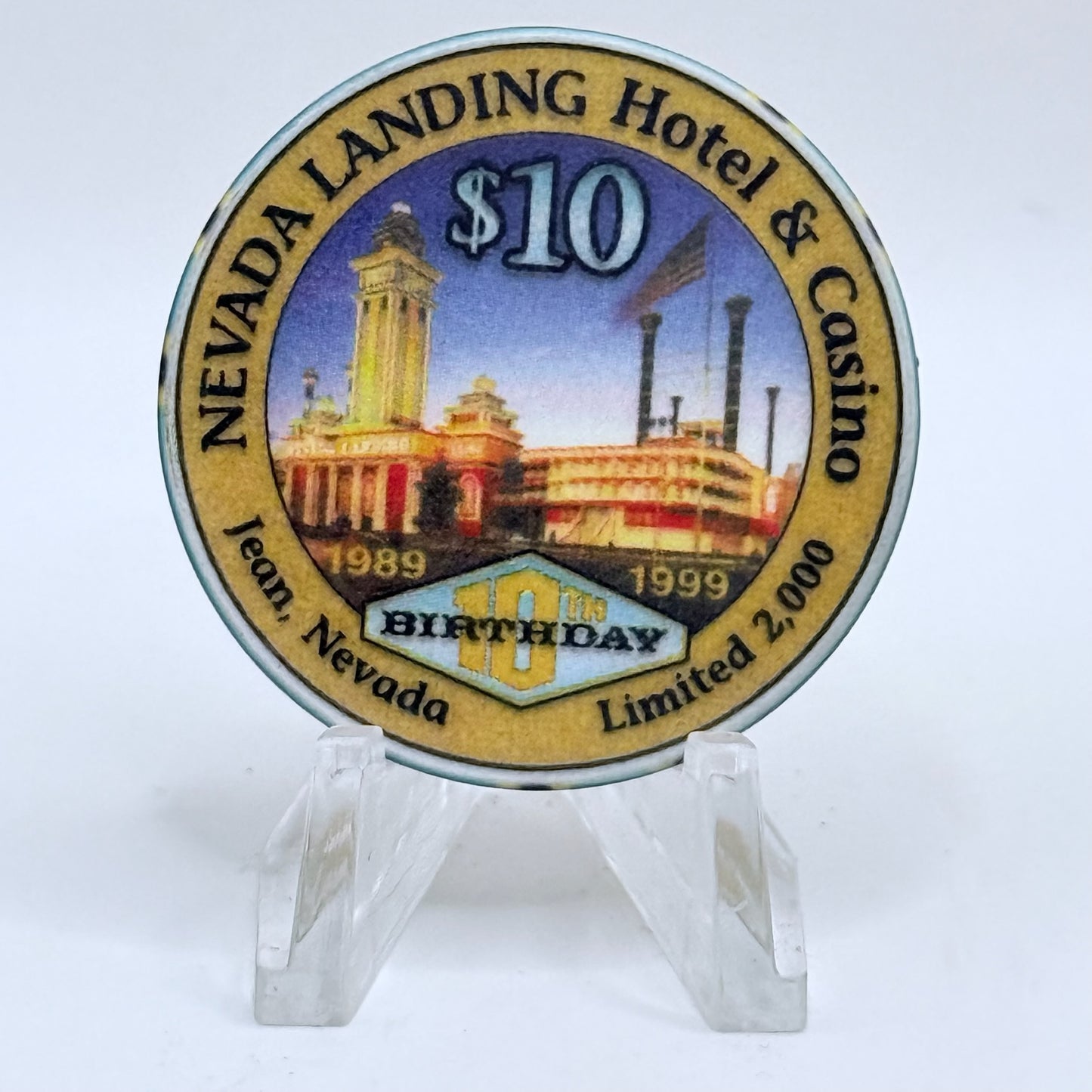 Nevada Landing Jean Nevada 1999 LE $10 Casino Chip V5093