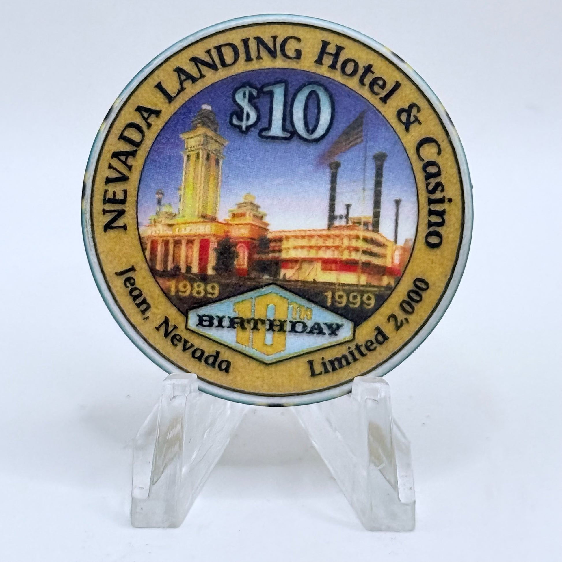 Nevada Landing Jean Nevada 1999 LE $10 Casino Chip V5093