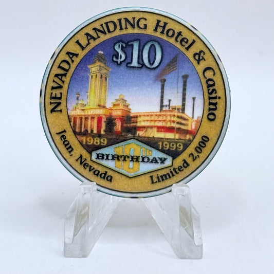 Nevada Landing Jean Nevada 1999 LE $10 Casino Chip V5093