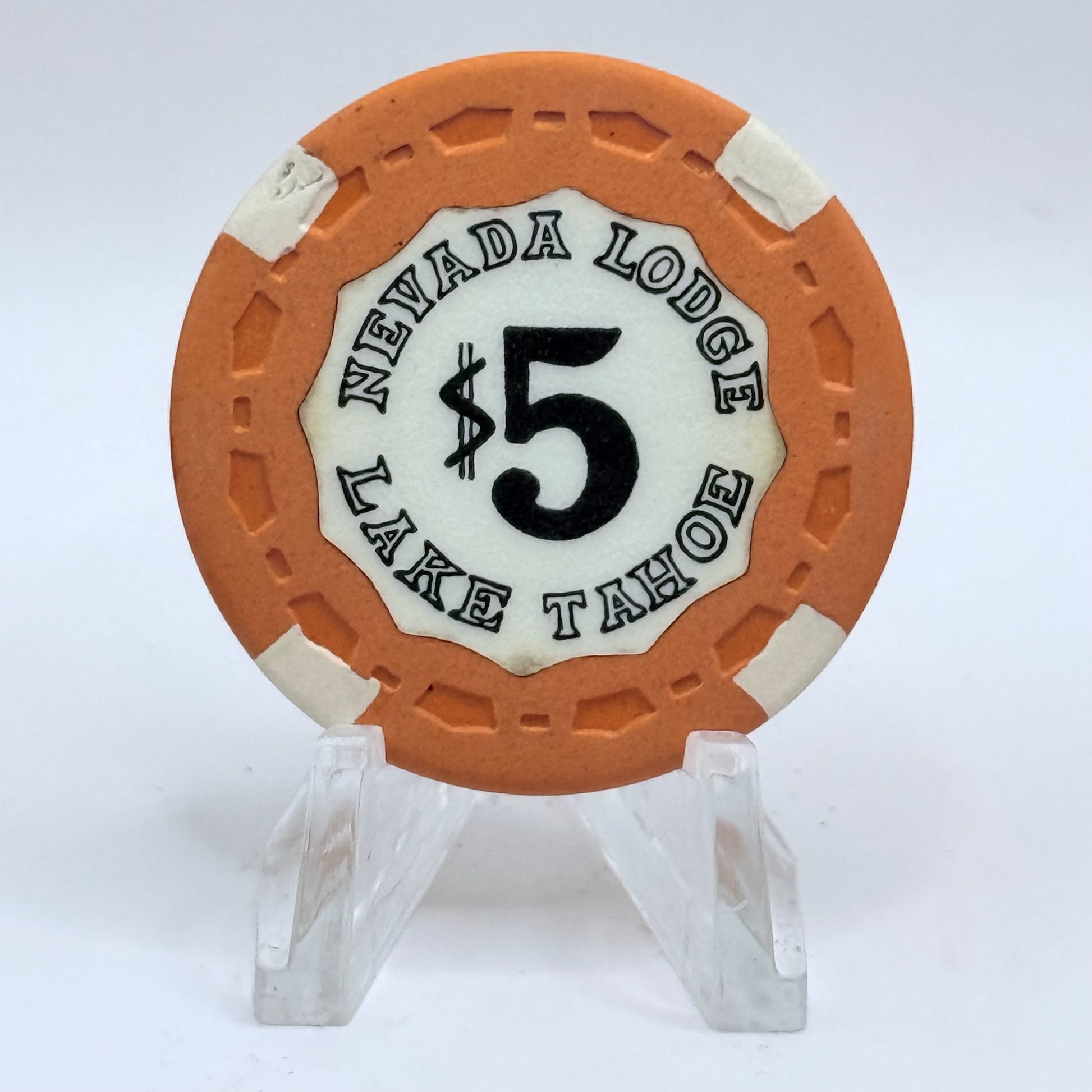 Nevada Lodge Crystal Bay Nevada 1960 $5 Casino Chip N6644