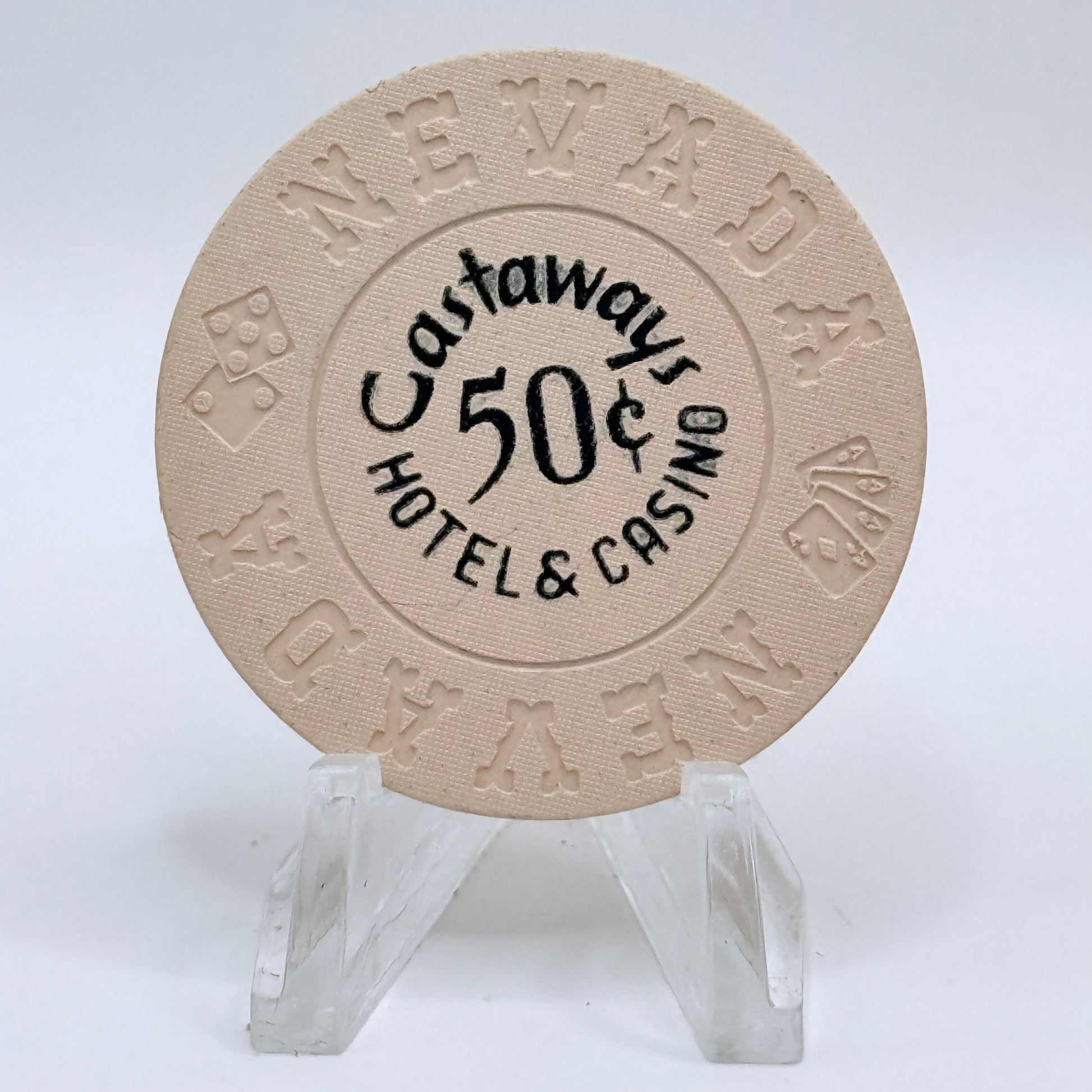 Castaways Las Vegas Nevada 1970s $0.50 Casino Chip V2250