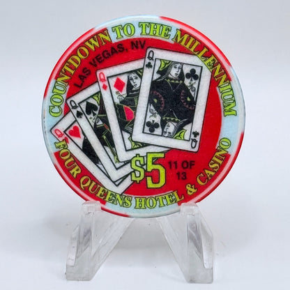 Four Queens Las Vegas Nevada 1999 'Computer Revolution' Series 17 LE $5 Casino Chip V2532