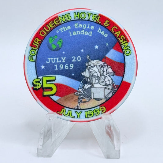 Four Queens Las Vegas Nevada 1999 'The Eagle has landed' Series 17 LE $5 Casino Chip V2528