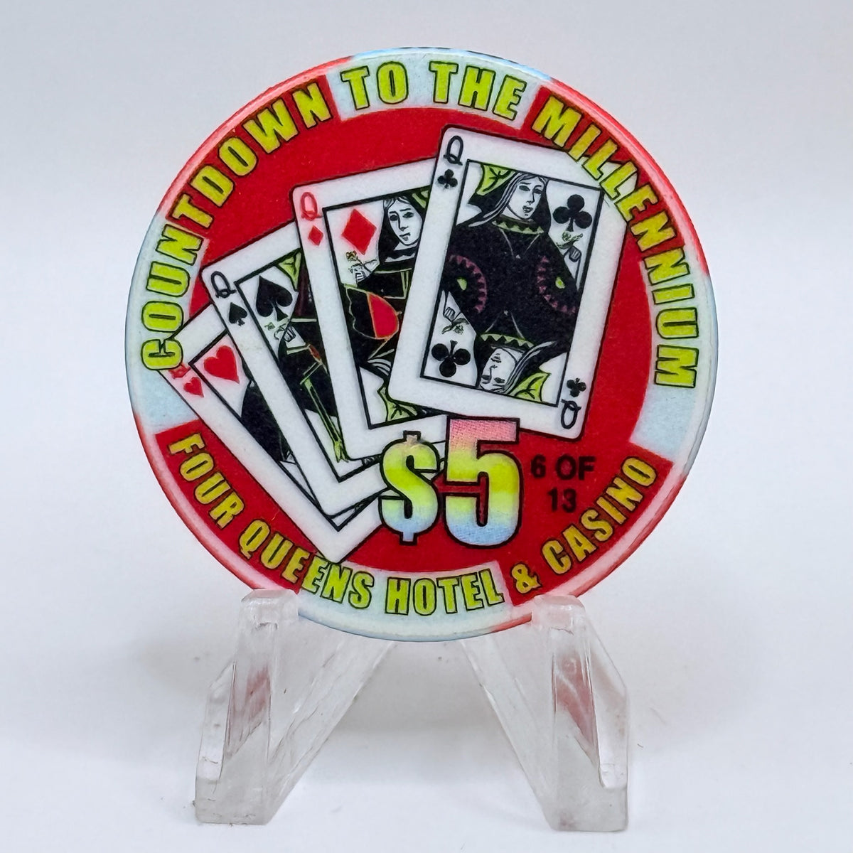 Four Queens Las Vegas Nevada 1999 'Man on the Moon' Series 17 LE $5 Casino Chip V2527
