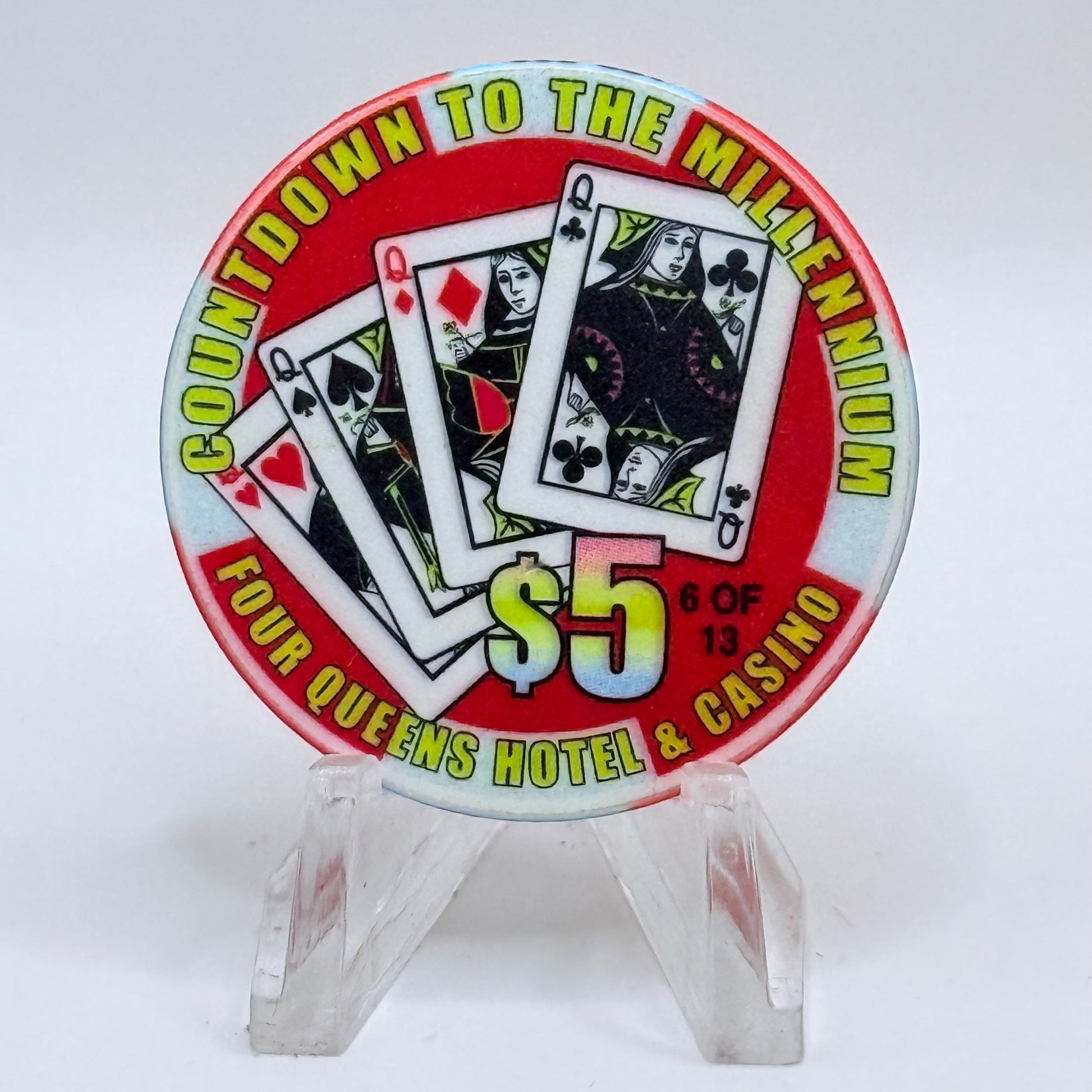 Four Queens Las Vegas Nevada 1999 'Man on the Moon' Series 17 LE $5 Casino Chip V2527