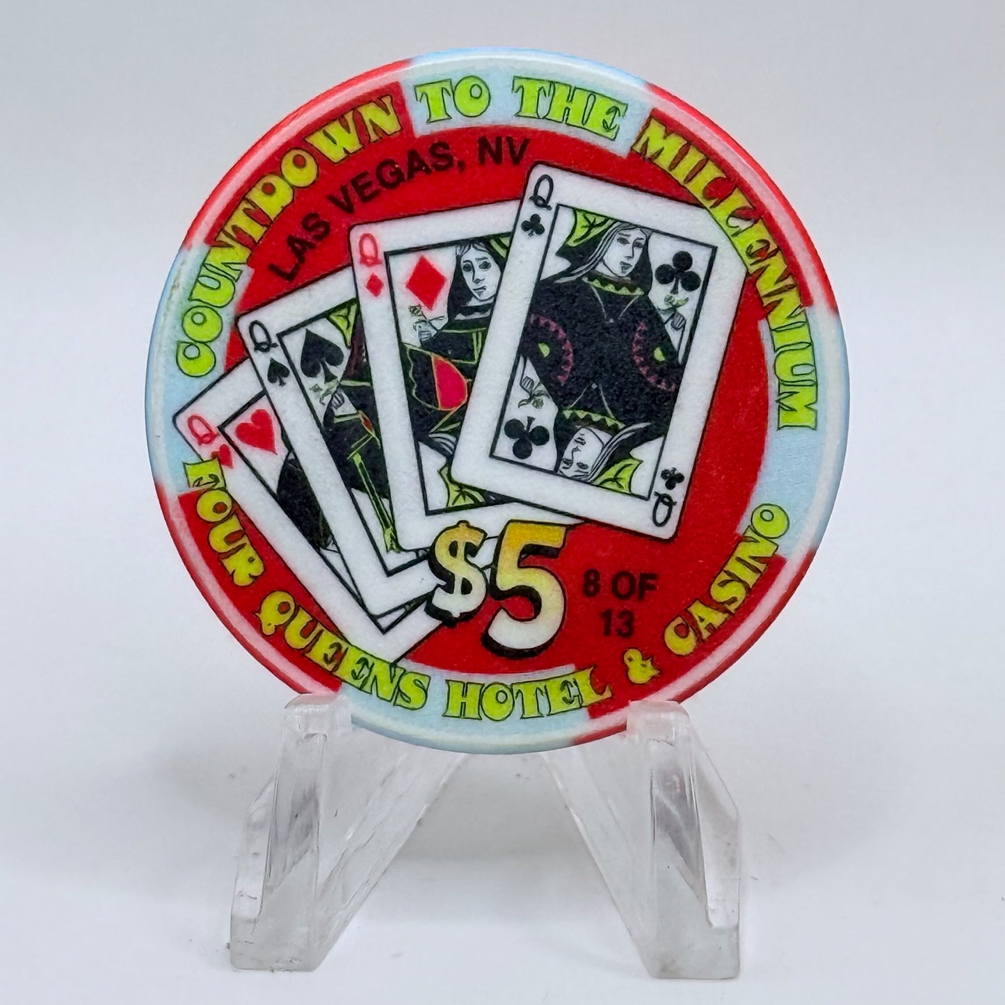 Four Queens Las Vegas Nevada 1999 'Boogie Fever' Series 17 LE $5 Casino Chip V2529