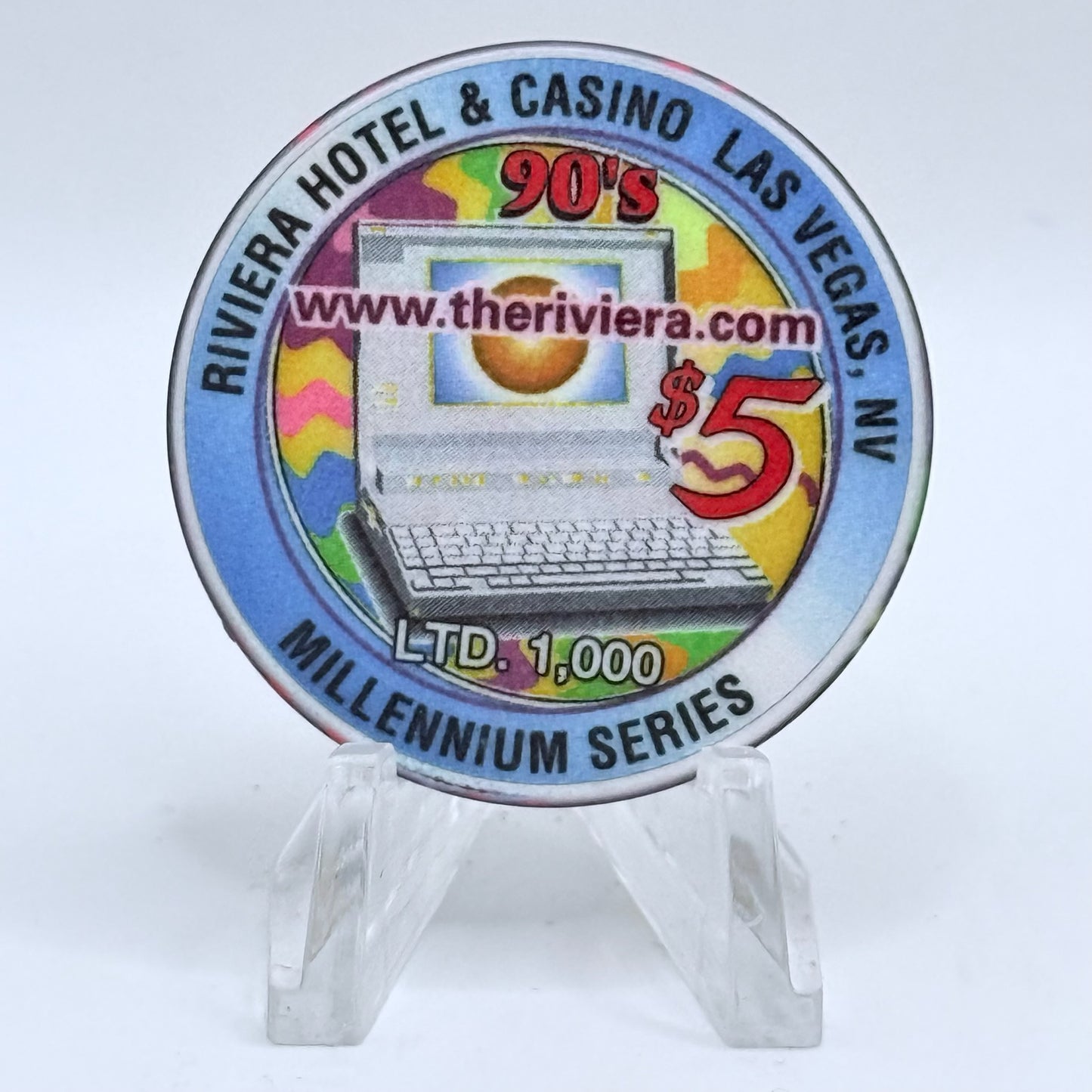 Riviera Las Vegas Nevada 1999 'Millennium' LE $5 Casino Chip V5406