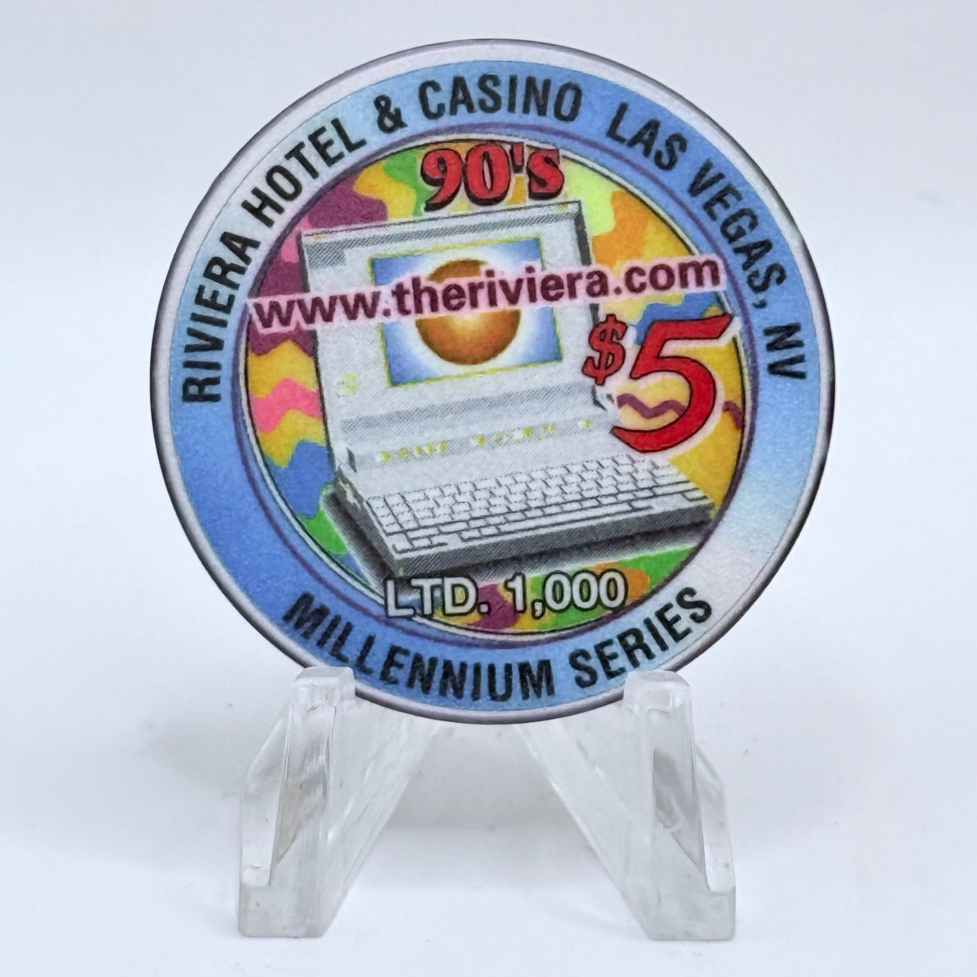 Riviera Las Vegas Nevada 1999 'Millennium' LE $5 Casino Chip V5406