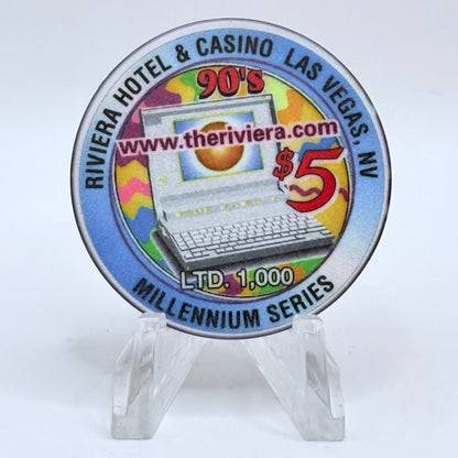 Riviera Las Vegas Nevada 1999 'Millennium' LE $5 Casino Chip V5406