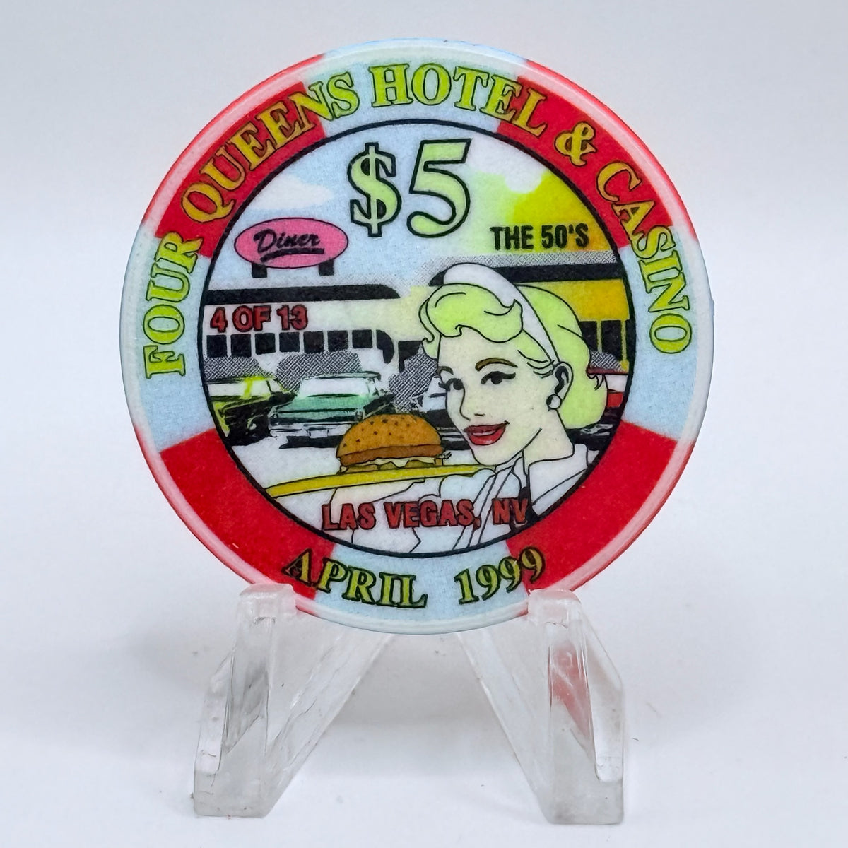 Four Queens Las Vegas Nevada 1999 Series 17 LE $5 Casino Chip V2525