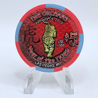The Orleans Las Vegas Nevada 2010 'Year Of The Tiger' LE $5 Casino Chip E9546