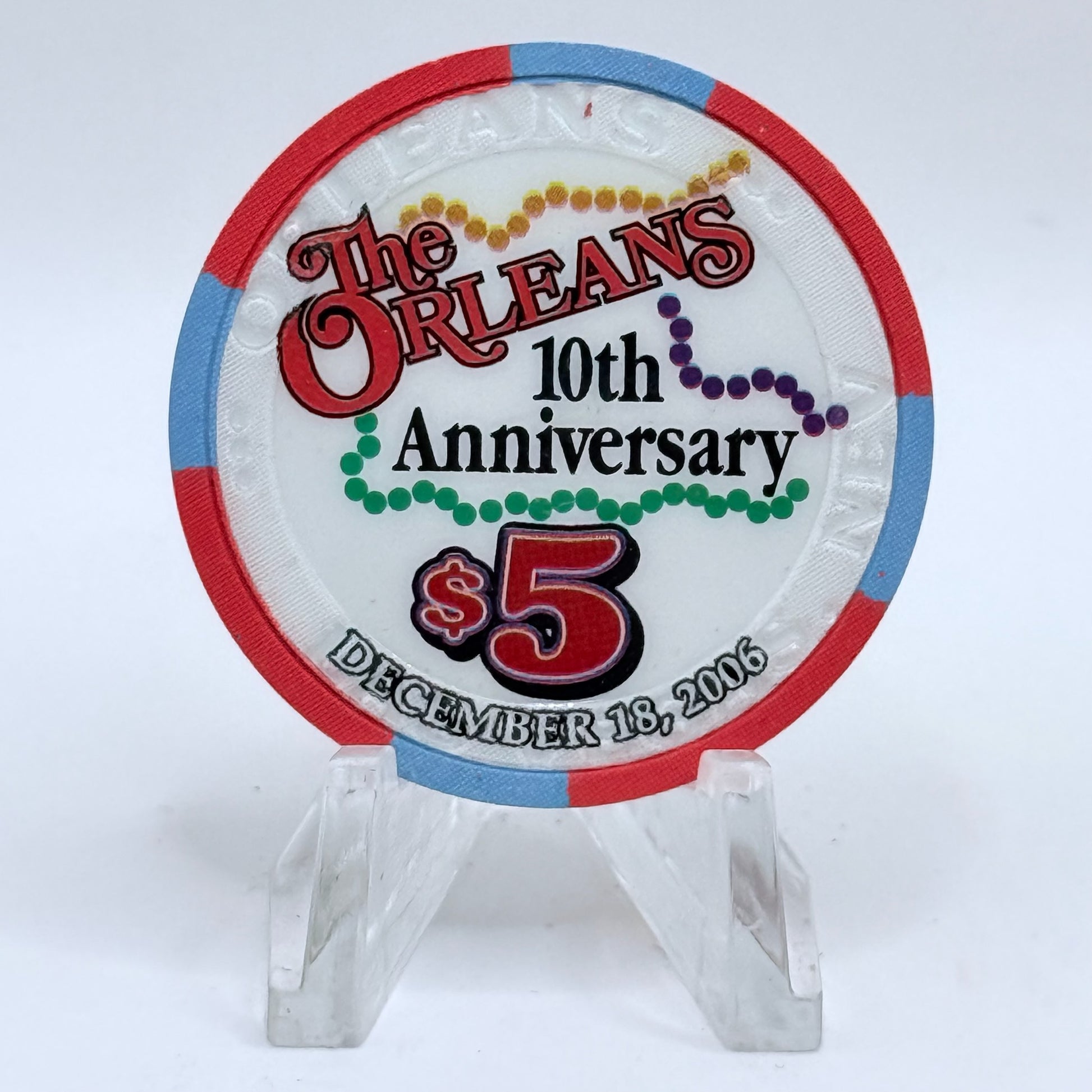 The Orleans Las Vegas Nevada 2006 '10th Anniversary' LE $5 Casino Chip E5794