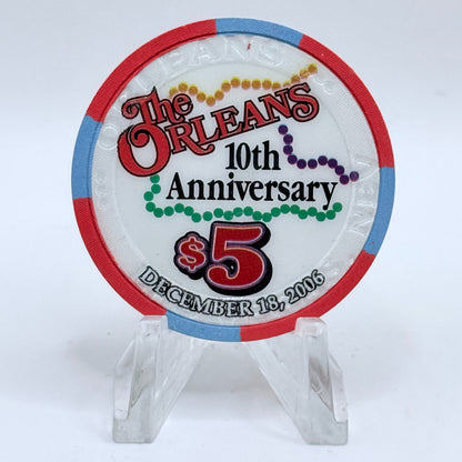 The Orleans Las Vegas Nevada 2006 '10th Anniversary' LE $5 Casino Chip E5794