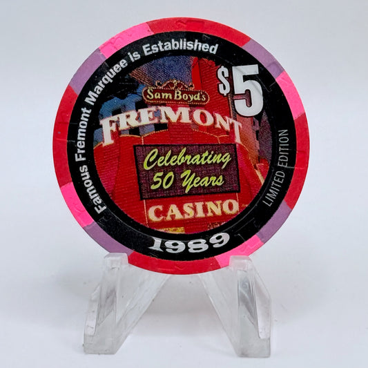 Fremont Las Vegas Nevada 2006 '50 Years' LE $5 Casino Chip E8981