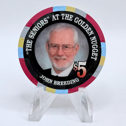 Golden Nugget Las Vegas Nevada 2005 'John Breeding' LE $5 Casino Chip E4611