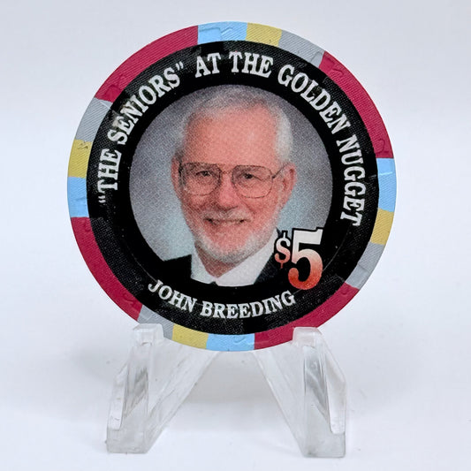 Golden Nugget Las Vegas Nevada 2005 'John Breeding' LE $5 Casino Chip E4611