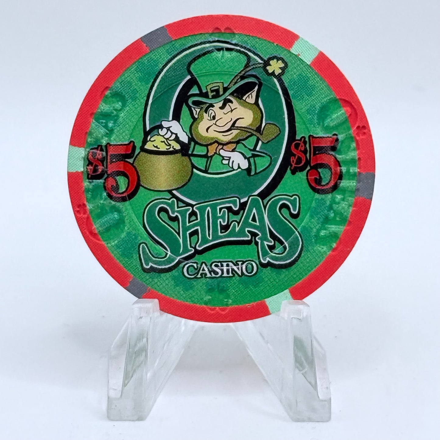 O'Sheas Las Vegas Nevada 2006 'St. Patrick's Day' LE $5 Casino Chip E8191