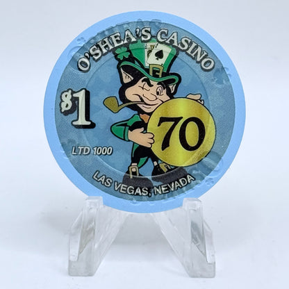 O'Sheas Las Vegas Nevada 2001 '70th Anniversary Legalized Gaming' LE $1 Casino Chip V9308