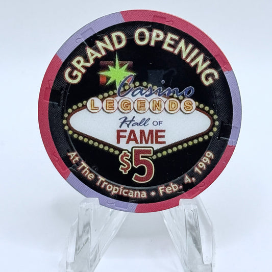 Tropicana Las Vegas Nevada 1999 'Grand Opening - Where Las Vegas Begins' Series 51 LE $5 Casino Chip V3548