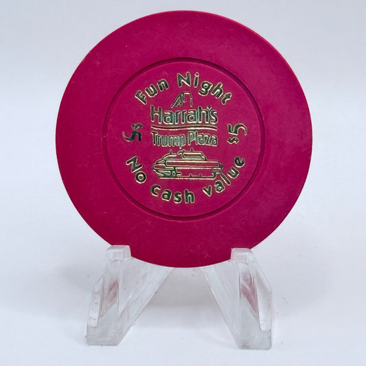 Harrah's Trump Plaza Atlantic City New Jersey $5 NCV Casino Chip