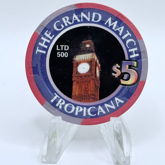 Tropicana Las Vegas Nevada 2002 'The Grand Match' LE $5 Casino Chip E2853