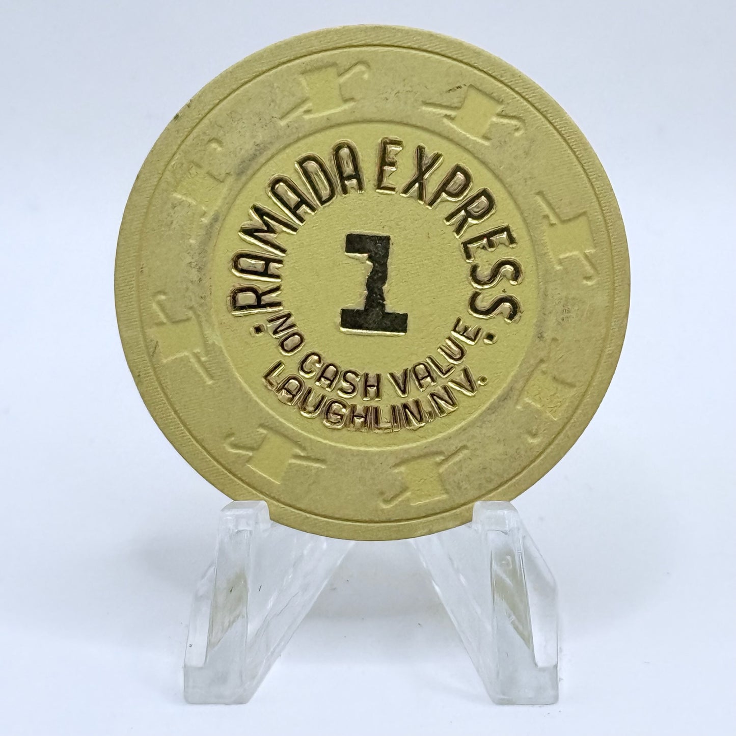 Ramada Express Laughlin Nevada 1989 Series 21 $1 NCV Casino Chip D0786