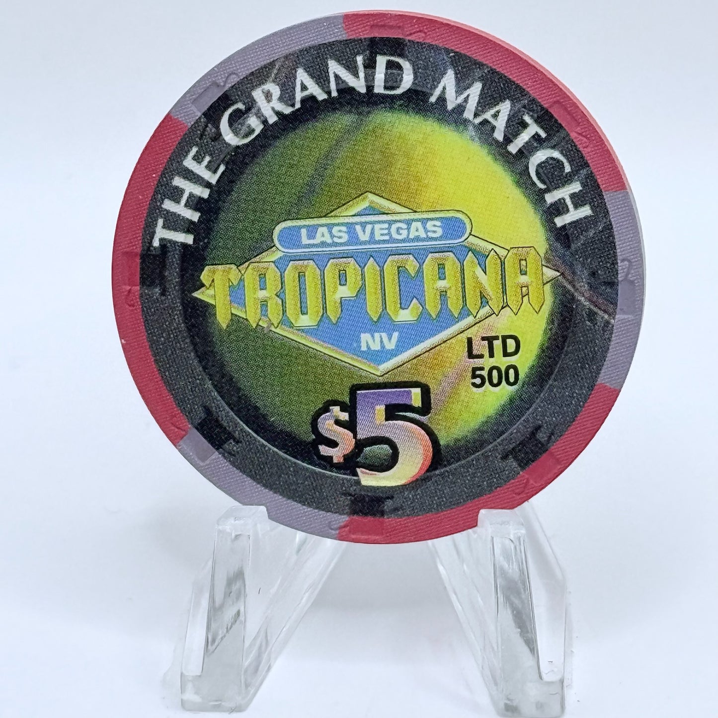 Tropicana Las Vegas Nevada 2002 'The Grand Match' LE $5 Casino Chip E2853