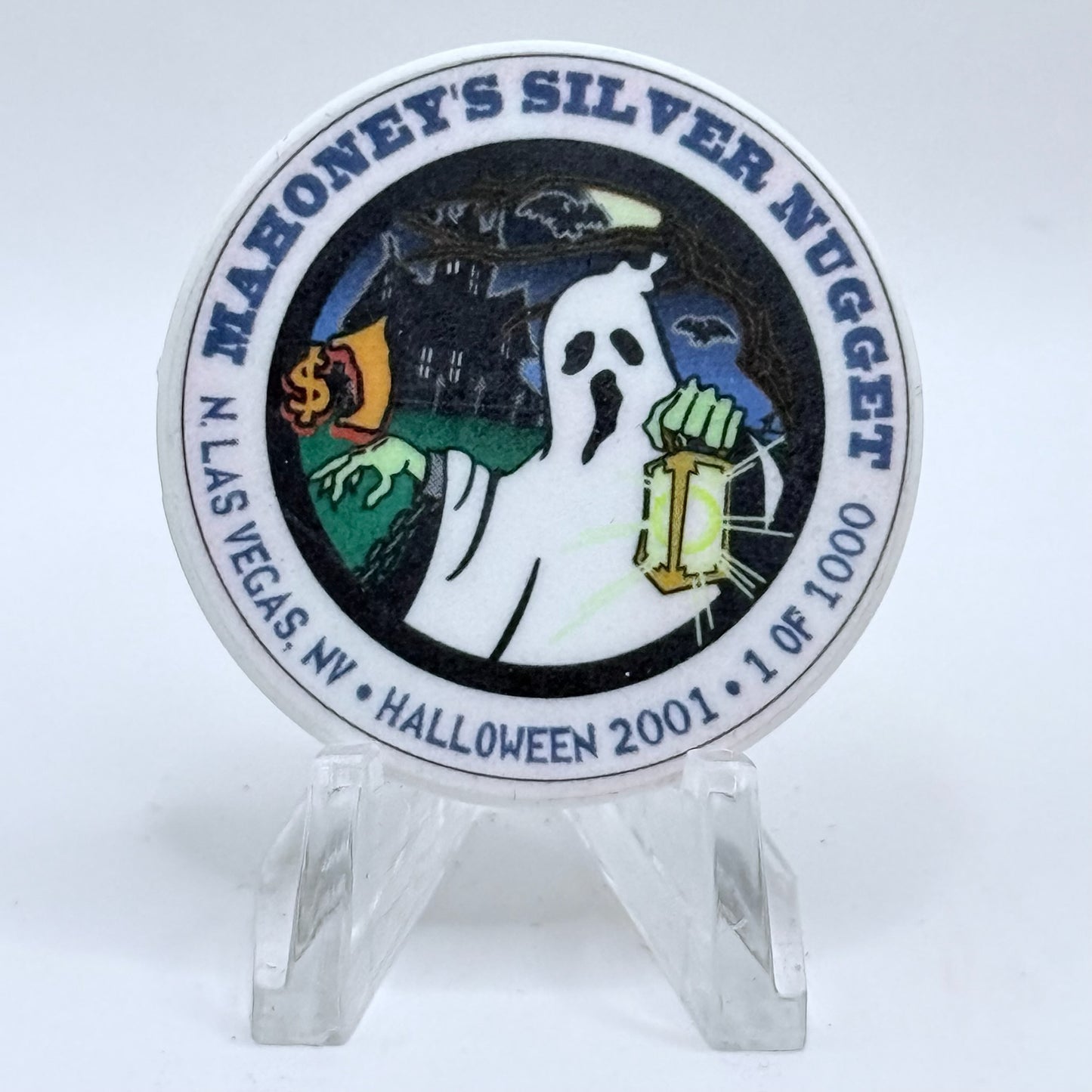 Mahoney's Silver Nugget N. Las Vegas Nevada 2001 'Halloween' LE $1 Casino Chip V9777