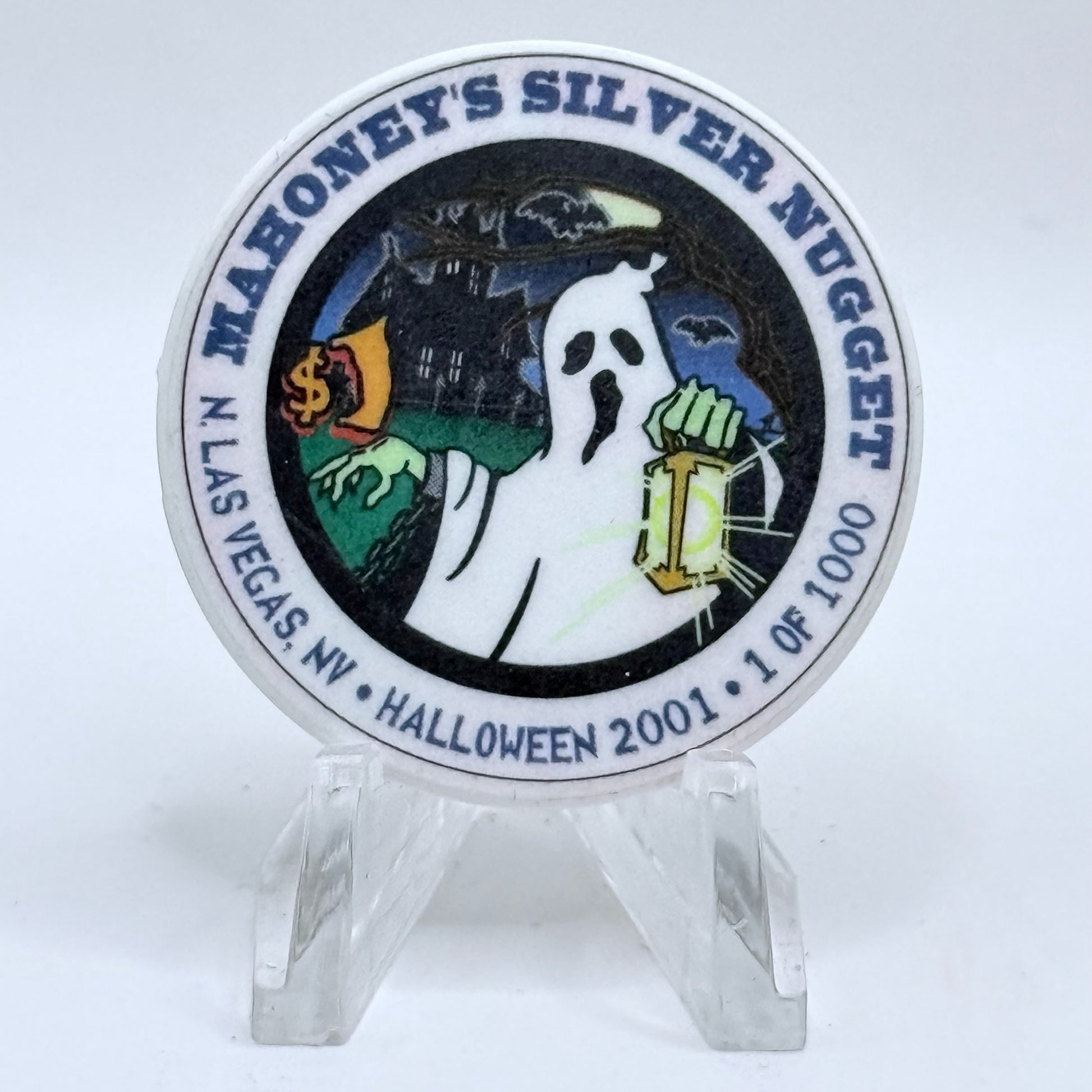 Mahoney's Silver Nugget N. Las Vegas Nevada 2001 'Halloween' LE $1 Casino Chip V9777