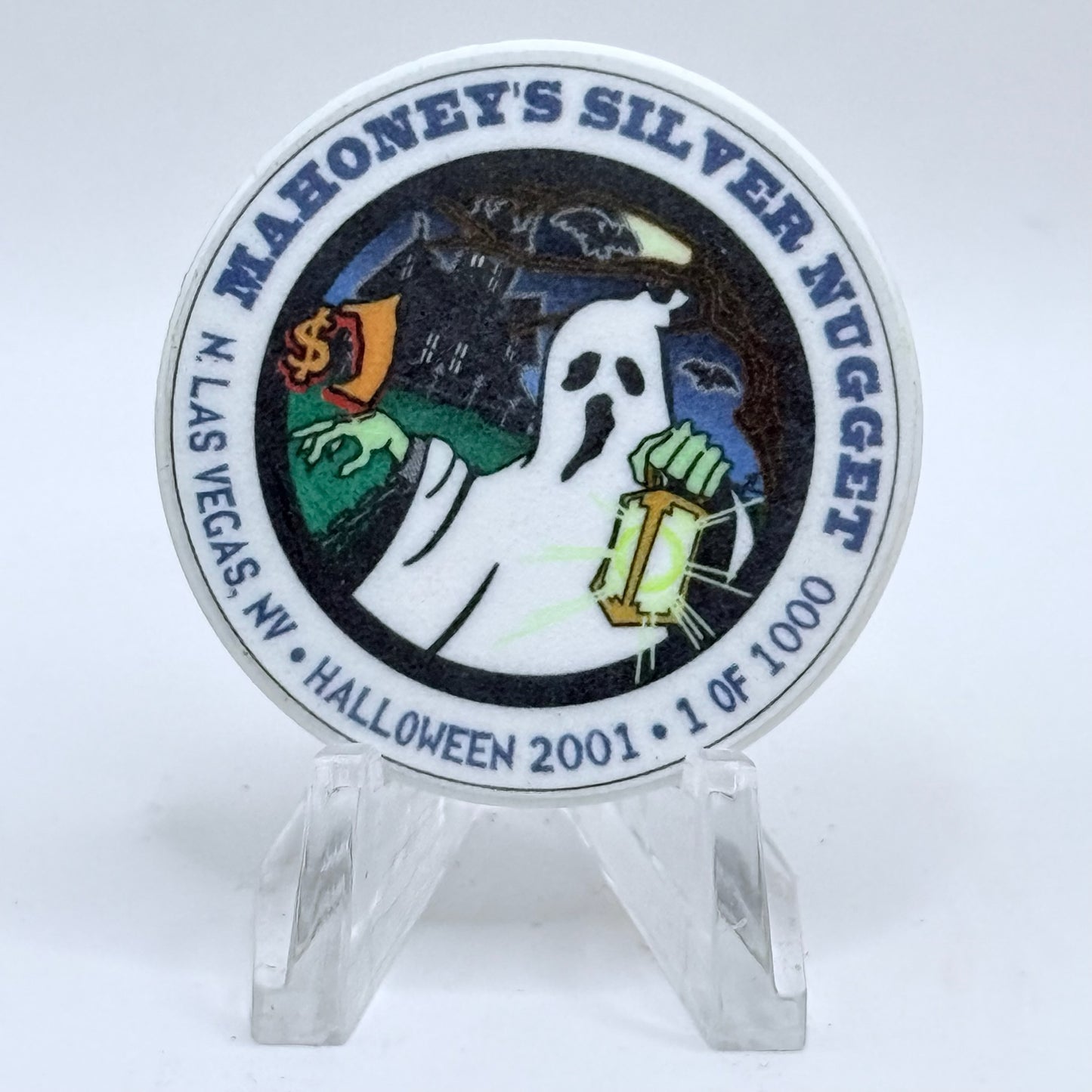 Mahoney's Silver Nugget N. Las Vegas Nevada 2001 'Halloween' LE $1 Casino Chip V9777