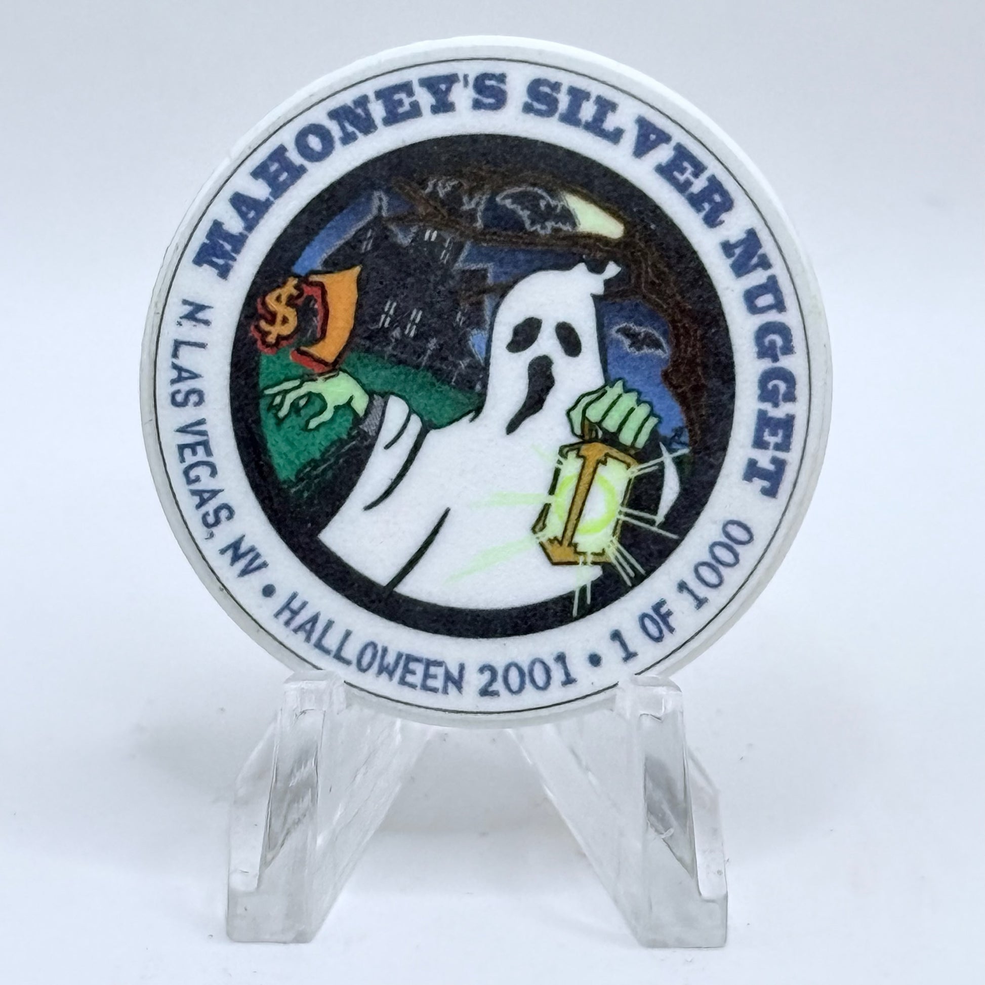 Mahoney's Silver Nugget N. Las Vegas Nevada 2001 'Halloween' LE $1 Casino Chip V9777