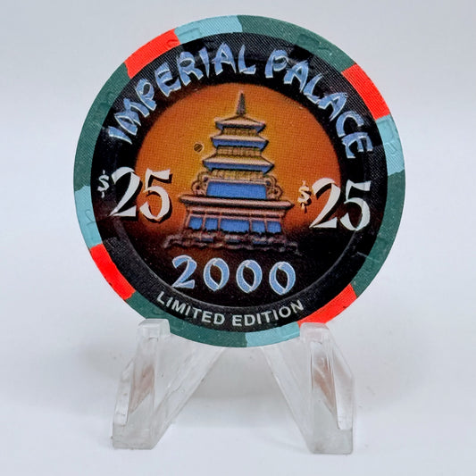 Imperial Palace Las Vegas Nevada 1999 'Millennium' LE $25 Casino Chip V4689