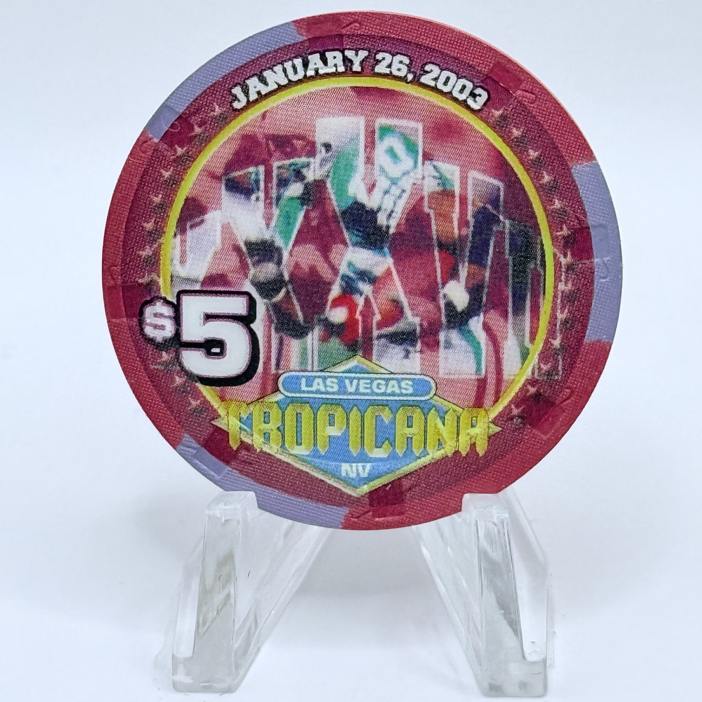 Tropicana Las Vegas Nevada 2003 'BIG GAME DAY XXXVII' LE $5 Casino Chip E2847