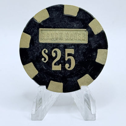 Ranch House Wells Nevada 1980 $25 Casino Chip N6467