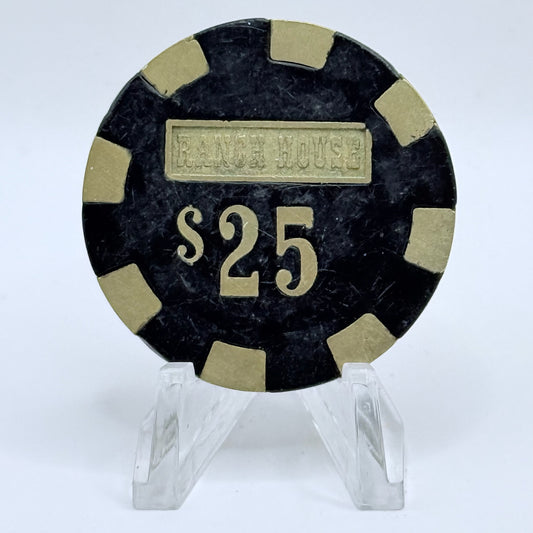 Ranch House Wells Nevada 1980 $25 Casino Chip N6467