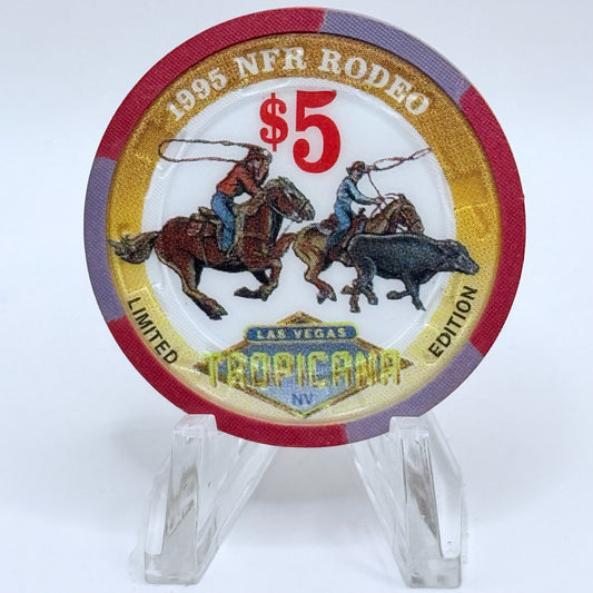 Tropicana Las Vegas Nevada 1995 'NFR Rodeo' LE $5 Casino Chip N1345