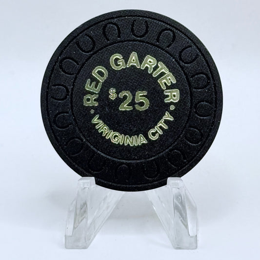 Red Garter Virginia City Nevada 1961 'Misspell' $25 Casino Chip N4395